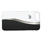 Mannen Modern Monogram Case-Mate iPhone Case (Achterkant (Horizontaal))
