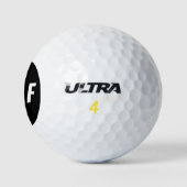 Mannen Modern Monogram Initialen Blauw Golfballen (Logo)