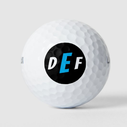 Mannen Modern Monogram Initialen Blauw Golfballen (Voorkant)