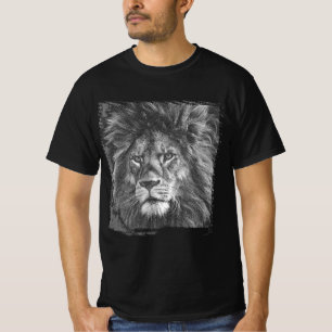 Mannen Modern T-Shirts Sjabloon Pop Art Lion Face