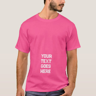 Mannen moderne Sjabloon wow roze verontruste tekst T-shirt