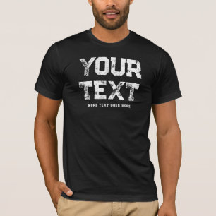 Mannen Moderne Trendy Noodlijdende Tekst Sjabloon T-shirt