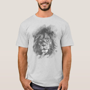 Mannen moderne TShirt Lion Face Pop Art Sjabloon