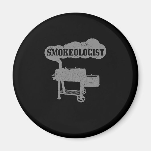 Mannen mokeoloog BBQ Grilling Chef Smoker Funny B Magneet (Voorkant)