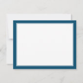 Mannen monogram marineblauw traditioneel briefpapi notitiekaartje (Achterkant)