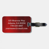 Mannen Monogram Metallic Red Racing Vlag Bagagelabel (Achterkant horizontaal)