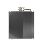 Mannen Monogram Modern Minimalist Gunmetal Grey Heupfles (Achterkant)