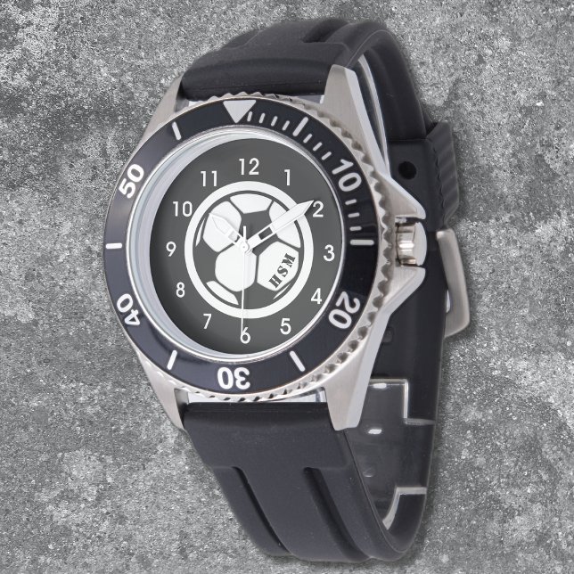 Mannen Monogram Soccer Watch Black Horloge (Creator heeft geüpload)