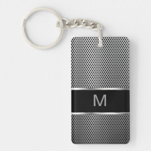 Mannen Monogram twee zijkanten Sleutelhanger