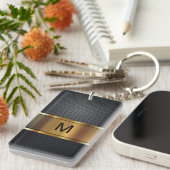 Mannen Monogram twee zijkanten Sleutelhanger (Voorkant Rechts)