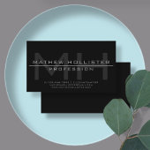 Mannen Monogrammed, Grijs & Zwart Visitekaartje