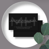 Mannen Monogrammed, Grijs & Zwart Visitekaartje