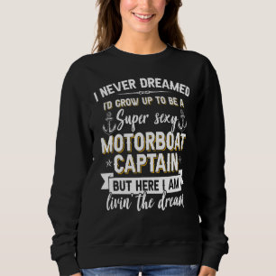 Mannen motorboot Kapitein Boat Boating Mannen Boat Trui