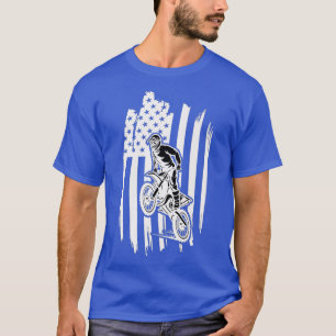 Mannen Motorcross Racing Gifts USA Vlag Amerikaans T-shirt
