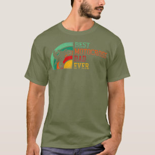 Mannen Motorcross RETRO motorfiets papa  kunst T-shirt