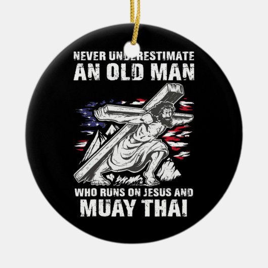 Mannen Muay Thai Pap Christelijke Gemengde Martial Keramisch Ornament (Voorkant)