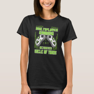Mannen multiplayer gamingoom van Twin Video Gamer T-shirt