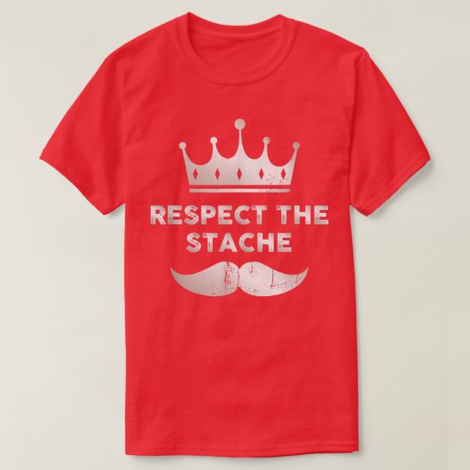 Mannen Mustache respecteert het da van de grappige T-shirt (Design voorkant)