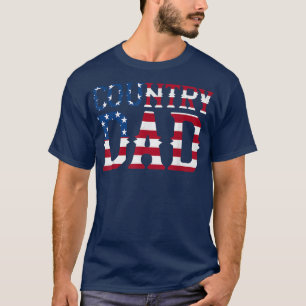Mannen muziek Papa Amerikaanse vlag1737 T-shirt