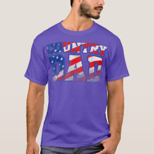 Mannen muziek Papa  Amerikaanse vlag1741 T-shirt