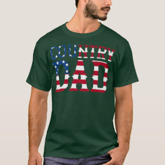 Mannen muziek Papa Amerikaanse vlag 1745 T-shirt