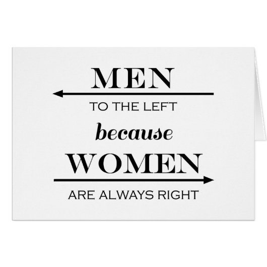 Mannen naar links omdat vrouwen altijd rechts zijn (Voorkant Horizontaal)