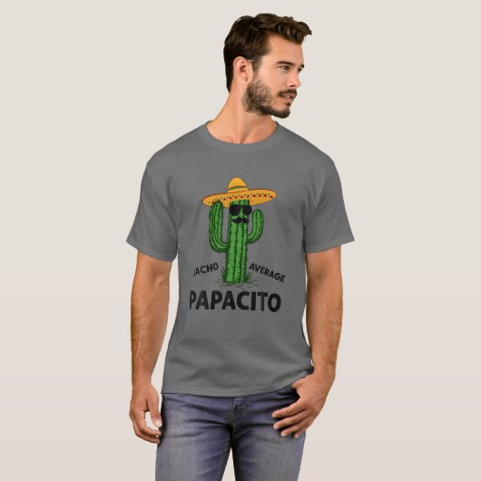 Mannen Nacho Gemiddelde Papacito | Papa Cinco De M T-shirt (Voorkant volledig)