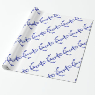 Mannen Nautical Boat Anchor Cadeaupapier