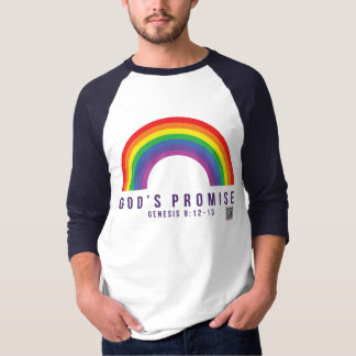 Mannen Navy B-ball Shirt Rainbow God's belofte