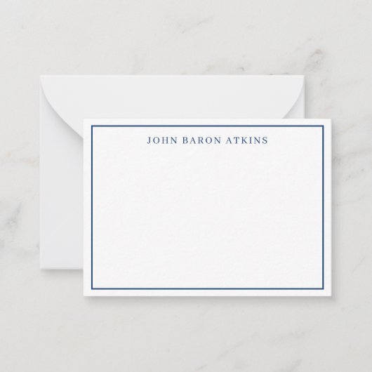 Mannen navy.black eenvoudige platte briefkaarten b (Voorkant)