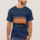 Mannen Navy Blue T-shirt met zonnebrandcrème (Voorkant)