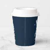 Mannen Navy Monogram Papieren Bekers (Rechts)