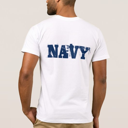 Mannen Navy T-shirt (Achterkant)