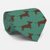 Mannen Necktie met Dachshund Design! Stropdas (Opgerold)