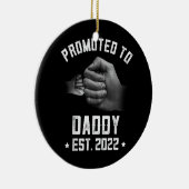 Mannen New Dad Fun Zwangerschap Aankondiging promo Keramisch Ornament (Rechts)