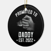 Mannen New Dad Fun Zwangerschap Aankondiging promo Keramisch Ornament (Links)