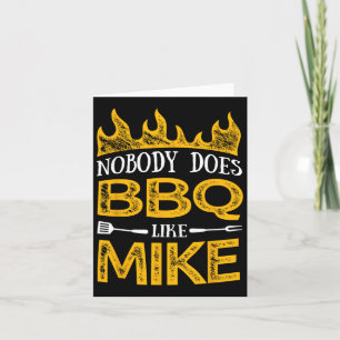 Mannen niemand doet BBQ zoals Mike Kaart