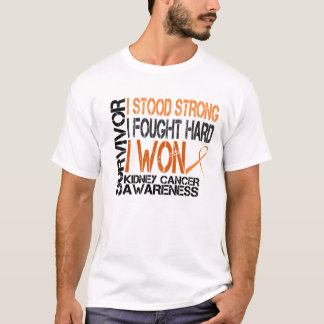 Mannen Nierkanker Overlevingsvoorlichting T-shirt