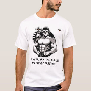 Mannen Nieuwjaar, zelfde als ik T-shirt