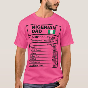 Mannen Nigeriaanse pap Nutrition Feit Vaderdag Nat T-shirt