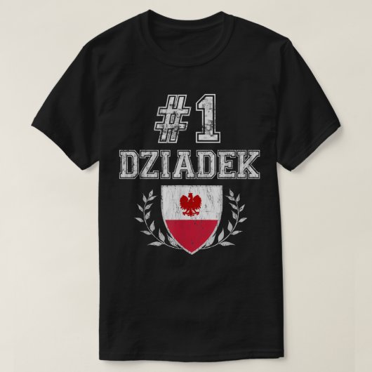 Mannen nummer één Dziadek  Poolse grootvader T-shirt (Design voorkant)