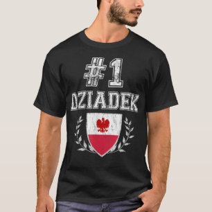 Mannen nummer één Dziadek Poolse grootvader T-shirt