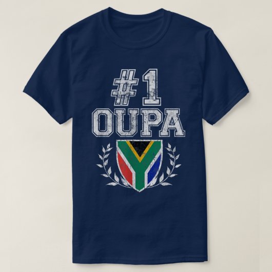 Mannen nummer één Oupa Afrikaanse grootvader T-shirt (Design voorkant)