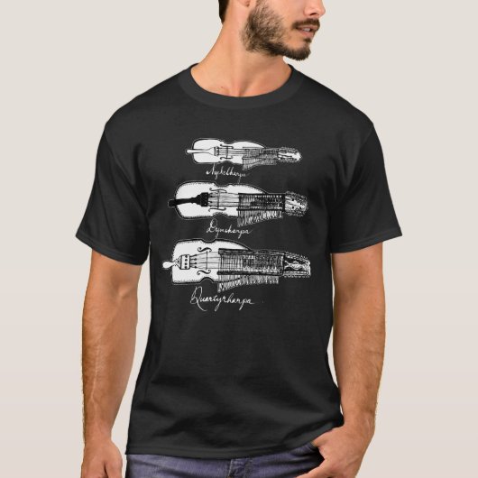 Mannen Nyckelharpa donker T-shirt (Voorkant)