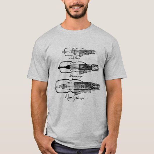 Mannen Nyckelharpa licht T-shirt (Voorkant)