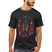 Mannen Ohio Word Art Donker T-shirt