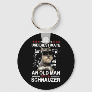 Mannen onderschatten nooit een oud Man met een sch Sleutelhanger