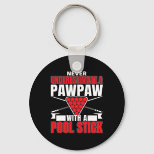 Mannen onderschatten nooit een pawpaw met een pool sleutelhanger