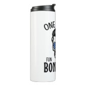 Mannen One Badass Bonus Stap Dad Funny Gift Birthd Thermosbeker (Gedraaid links)