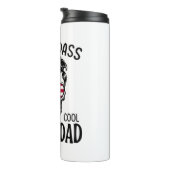 Mannen One Badass Bonus Stap Dad Funny Gift Birthd Thermosbeker (Geroteerd rechts)